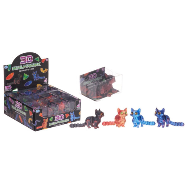 3D PRINTED GATTO in PLA 9cm In espo da 4ass…x288